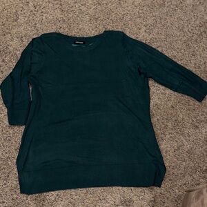 Cable & Gauge Teal Long Sleeve Top